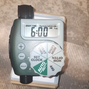 Orbit 62061N Single Outlet Programmable Hose Faucet Timer Green Gray Digital